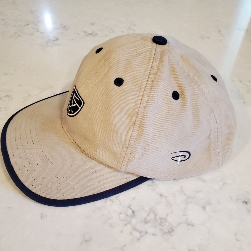 Vintage Disney Nike Golf Dri-FIT Tan & Navy Blue Hat - Picture 2 of 10